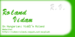 roland vidam business card